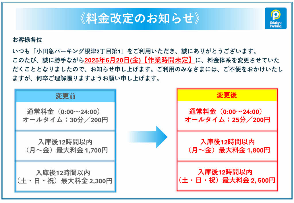小田急パーキング根津2丁目第1_小田急パーキング（駐車場）